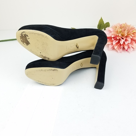 Diane Von Furstenberg black platform suede pumps - Picture 8 of 8